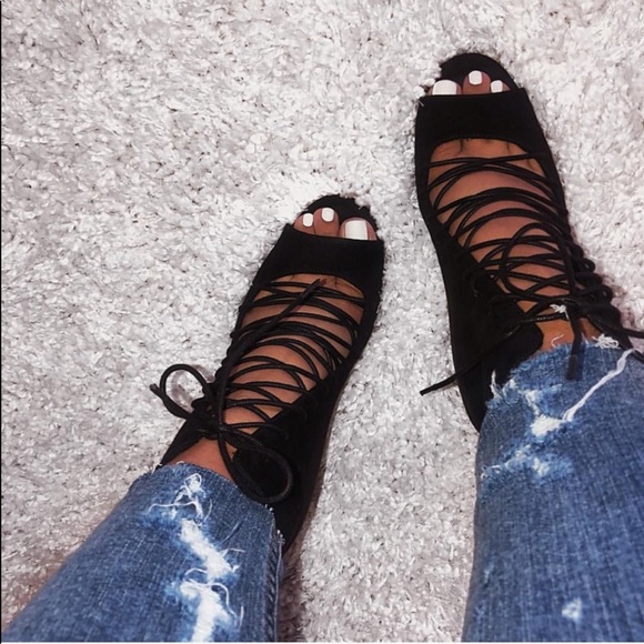 NEW Lola Lace Booties- in Black - Picture 7 of 8